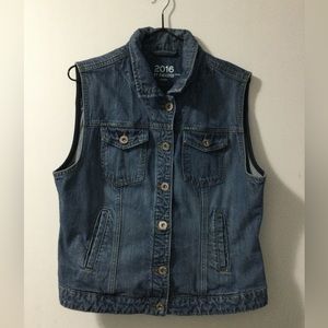 🟣PARASUCO 2016 by parasuco sleeveless blue jeans jacket Large size